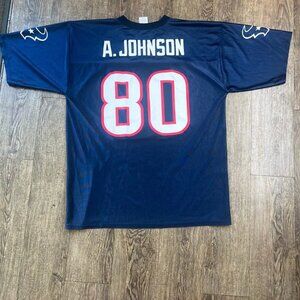 Team Apparel Mens Houston Texans Andre Johnson #80 Blue NFL Jersey Size L